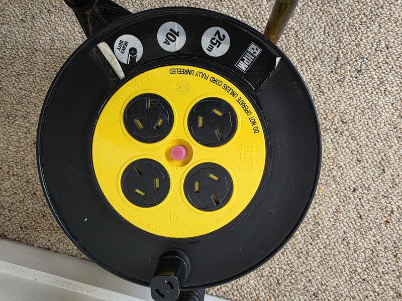 HPM 25m Heavy Duty Cable Reel – 10A – 4 Outlets Carousel 6