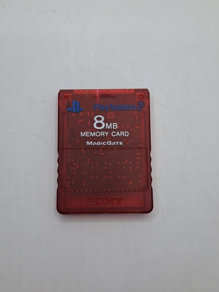 * Genuine Clear Red PS2 Memory Card SCPH-10020 * Carousel 1