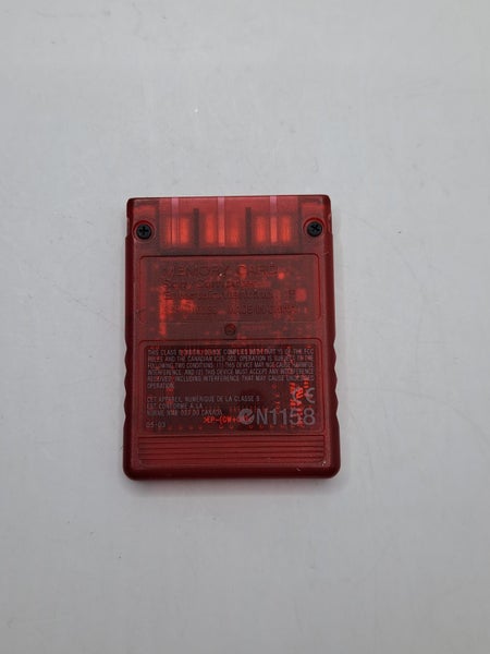 * Genuine Clear Red PS2 Memory Card SCPH-10020 * Carousel 2