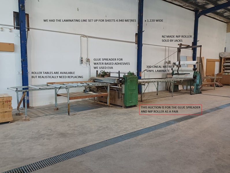 Glue Spreader and Nip Roller laminating line Carousel 1