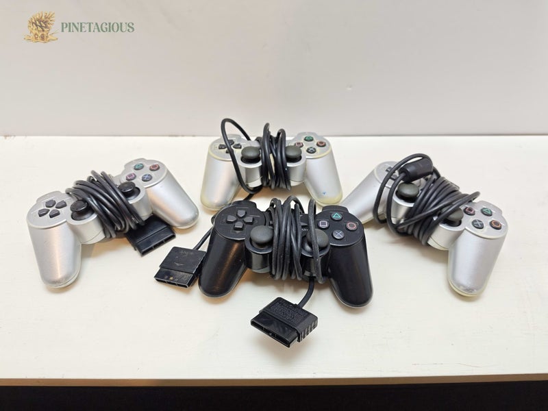 PINETAGIOUS - 4x Sony PlayStation 2 DualShock 2 Controllers (Faulty) -$1 RESERVE Carousel 1