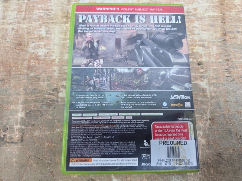 Soldier of Fortune: Payback – Xbox 360 Carousel 2