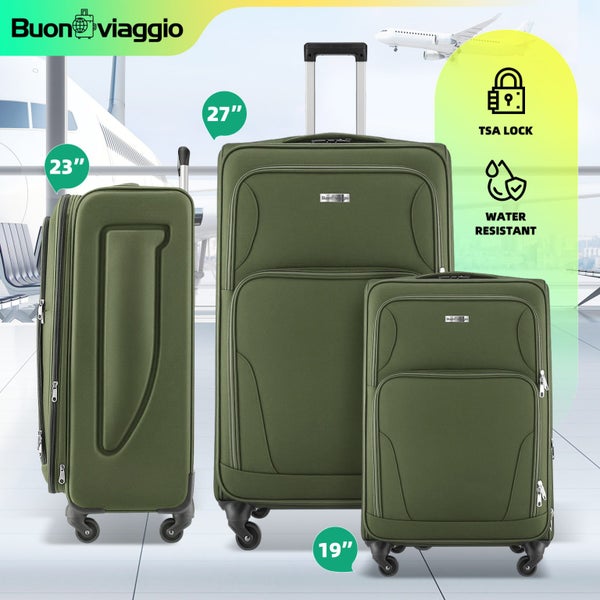 3PCS Luggage Suitcase Set Travel Storage Case Trolley Carousel 2