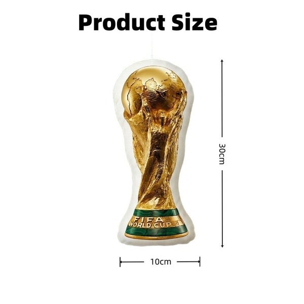 2026 World Cup Trophy Pillow 30cm Shaped Soccer Cup Pillow Decorative Cushion Carousel 2