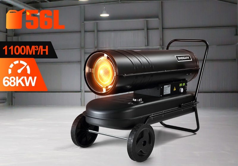 68kW Industrial Fan Heater Diesel Kerosene Heater for Workshop Warehouse Shed Carousel 2