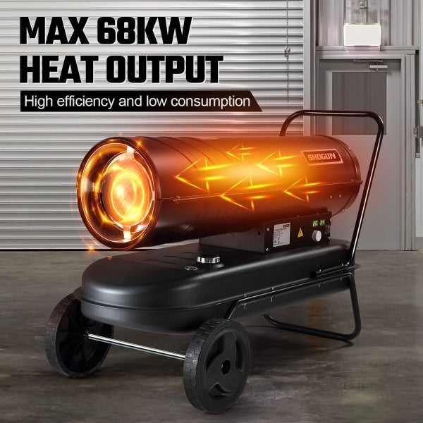 68kW Industrial Fan Heater Diesel Kerosene Heater for Workshop Warehouse Shed Carousel 1