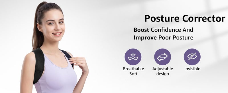 Posture Corrector for Women and Men Back Brace Adjustable Upper Posture Support Carousel 2