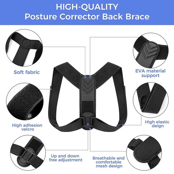 Posture Corrector for Women and Men Back Brace Adjustable Upper Posture Support Carousel 12