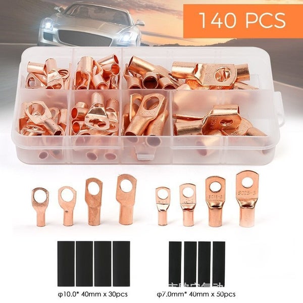 Copper Wire Lugs with Heat Shrink Set 140Pcs Carousel 1