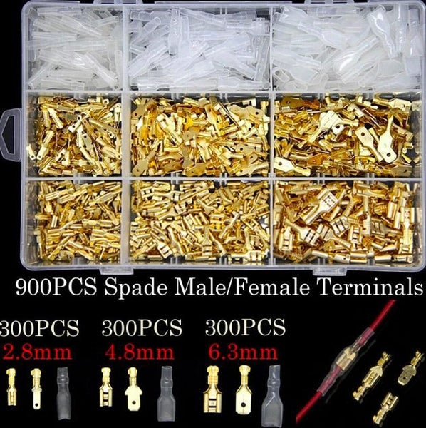900pcs Male Female Wire Connector 2.8/4.8/6.3mm Carousel 1