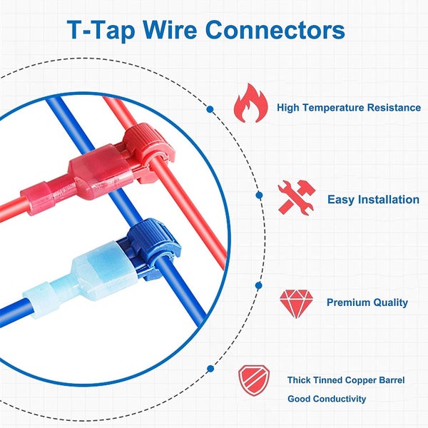 T-Tap Wire Connectors Kit 240pcs Carousel 10