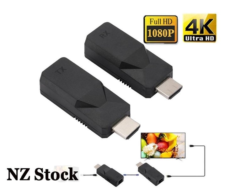 HDMI Extender Over Ethernet Network Lan RJ45 Cat5e Cat6 Cable Repeater Clearance Carousel 8