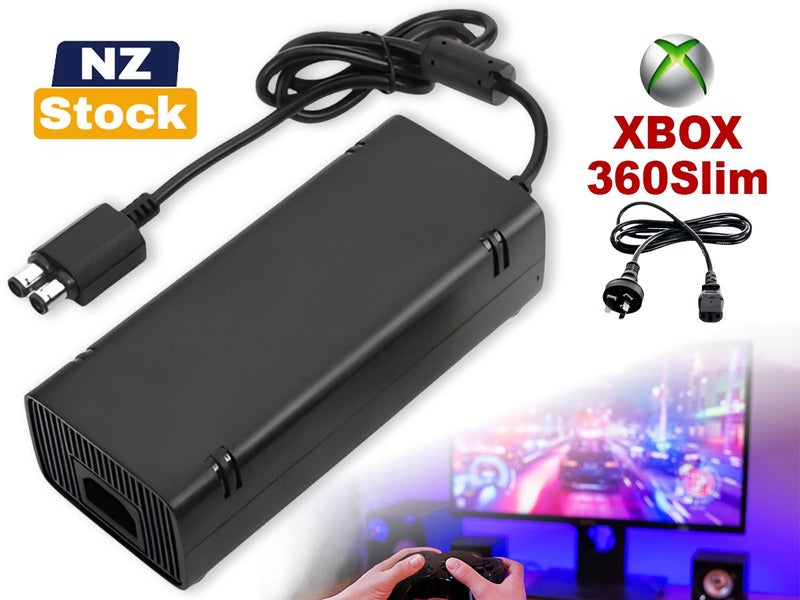 Xbox 360 Slim Power Supply Cord AC Adapter Brick Charger 135W NZ Plug | New Carousel 1