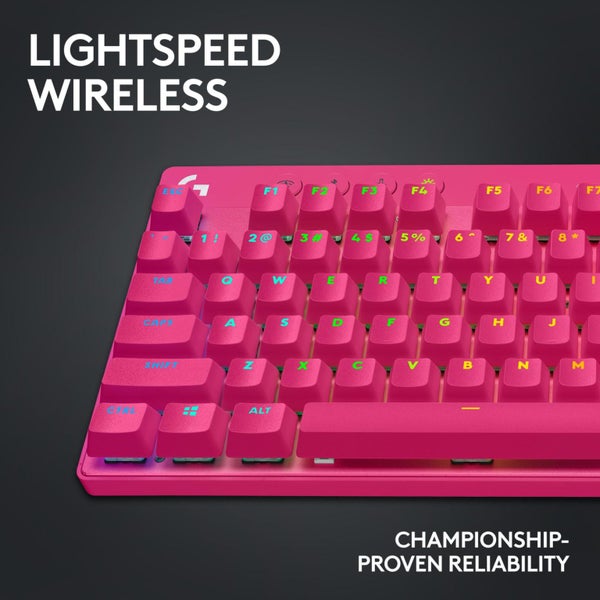 Logitech G PRO X TKL LIGHTSPEED Gaming Keyboard (Magenta) Carousel 6