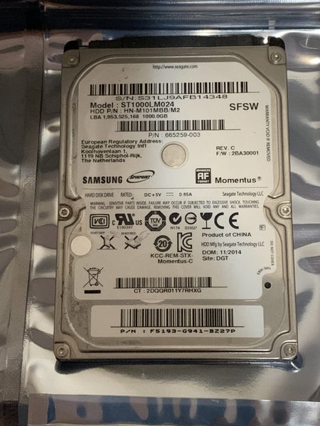 $1 RESERVE - 6x 1TB 2.5" SATA Laptop Hard Drives – Tested Working Carousel 7