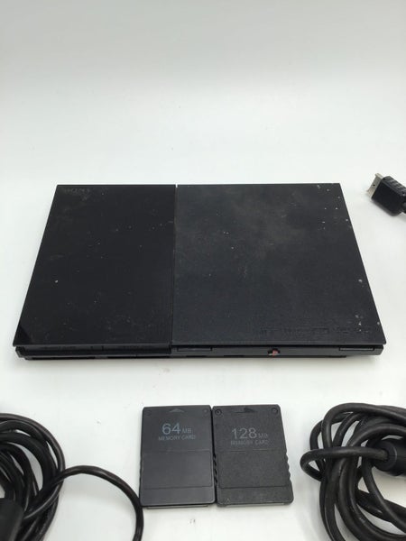 * Black Slim PS2 Console w/ 2 Controllers, 2 Memory Cards & Cables! * Carousel 2