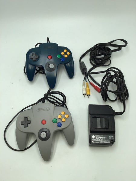 * N64 Nintendo 64 Console w/ 2 Controllers & Genuine Cables! * Carousel 4