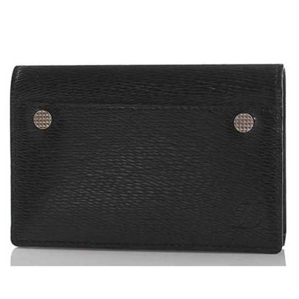 Dupont Black Leather w / Diamond Head Studs Card Holder Carousel 2