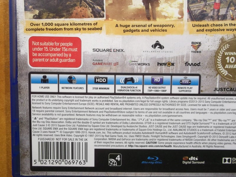 Just Cause 3 - PS4 Game - Excellent Condition Carousel 5