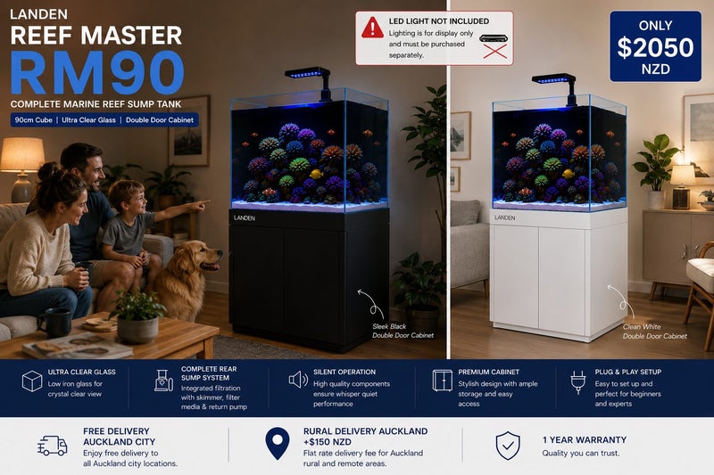 Brand New Landen Reef Master RM90 Complete Marine Reef Sump Tank Carousel 1