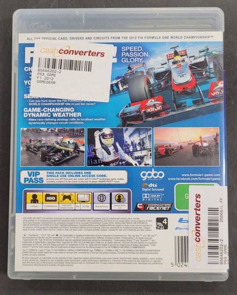 Formula 1 2012 PS3 Game Carousel 4