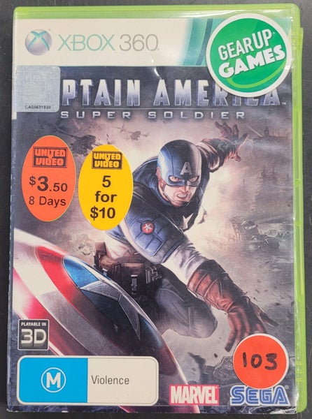 Captain America Super Soldier Xbox 360 Game Carousel 1