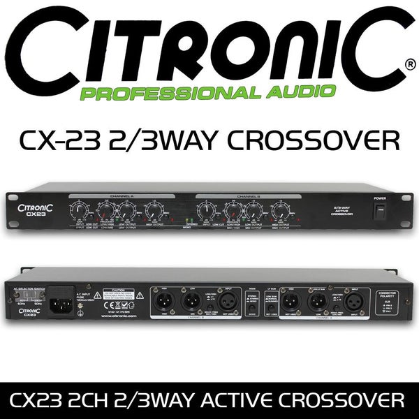 Active Stereo Crossover - 2 / 3 Way - Citronic Carousel 1