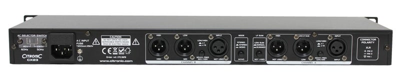 Active Stereo Crossover - 2 / 3 Way - Citronic Carousel 4