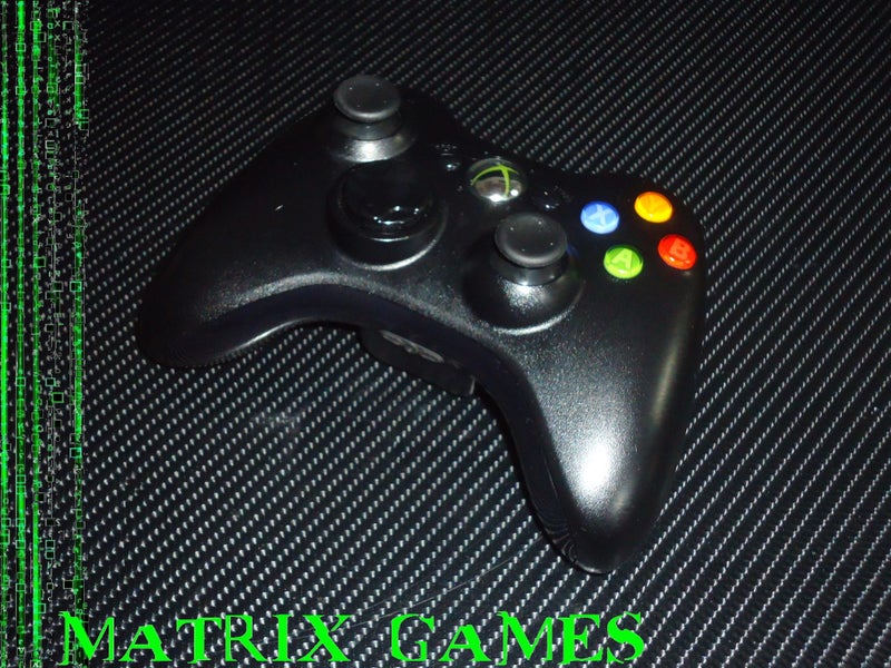 Official Microsoft Xbox 360 Wireless Controller - (Black on Black)... Carousel 2