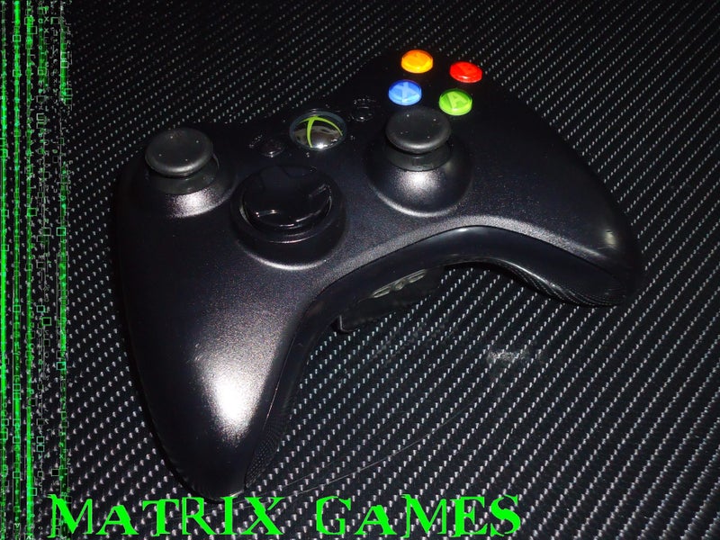 Official Microsoft Xbox 360 Wireless Controller - (Black on Black)... Carousel 1