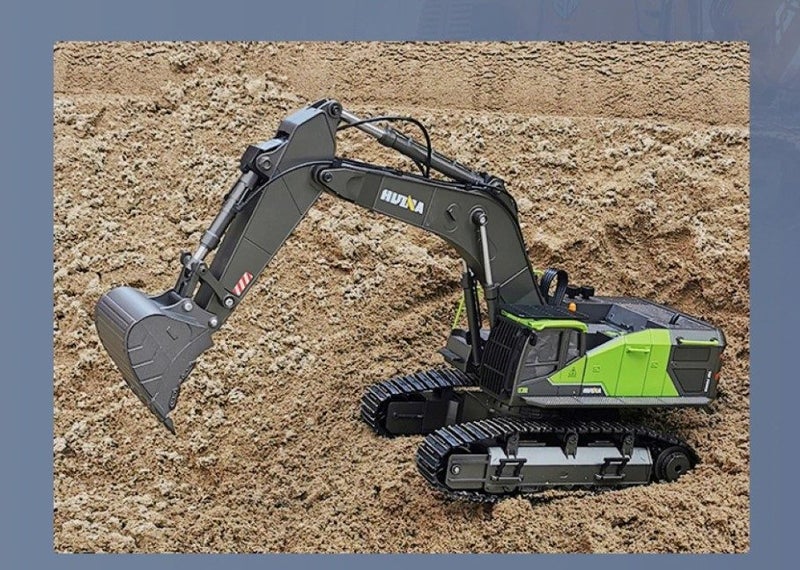 HUINA 1593 EXCAVATOR Remote Control RC Green/Black 1:14 Scale Digger (Hui Na) image 9