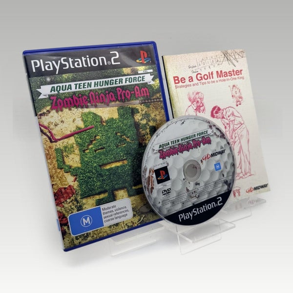 PS2 • Aqua Teen Hunger Force Zombie Ninja Pro-Am • CIB Carousel 1