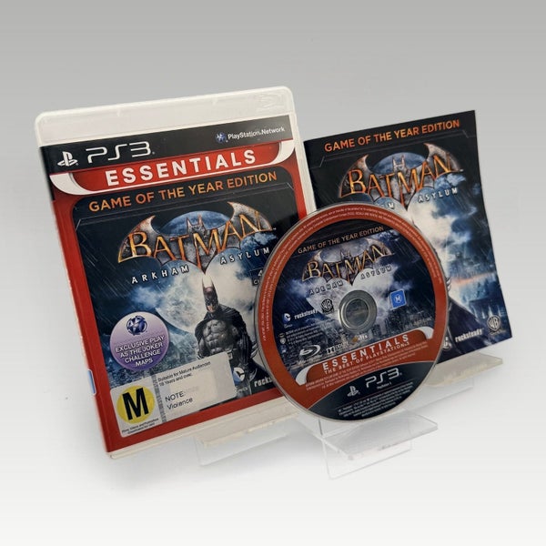 PS3 • Batman: Arkham Asylum (Essentials) Game of the Year Edition • CIB Carousel 1