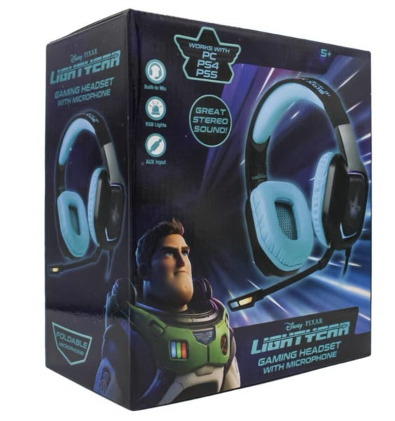Disney Pixar Lightyear Wired Gaming Headset Headphones w/ Microphone For PC/P... Carousel 2