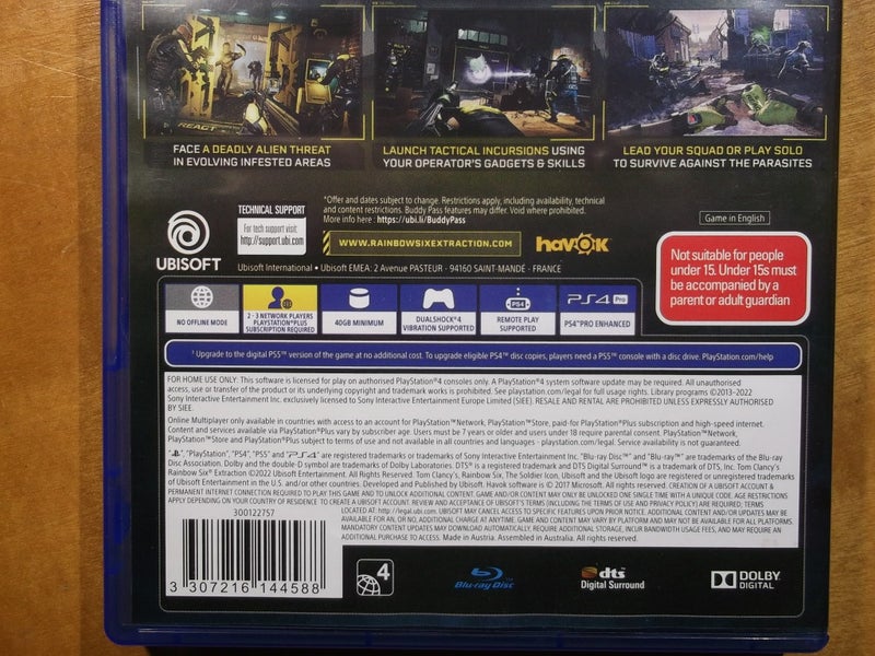 Tom Clancy's Rainbow Six Extraction - PS4 Game - Excellent Condition Carousel 4