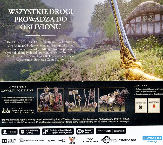 Elder Scrolls IV: Oblivion Remastered Deluxe Edition PS5 Carousel 2