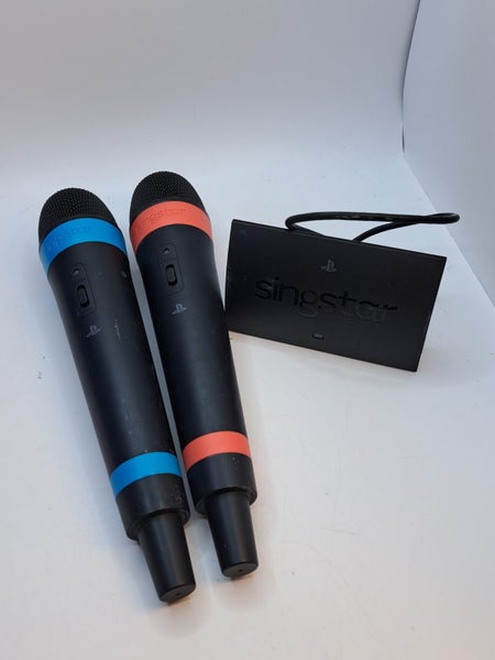 * 2x PS3 Wireless Singstar Mics Set w/ Adapter & Cable! * Carousel 1