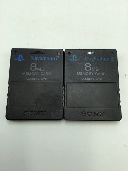 * 2x Genuine OEM Black PS2 Memory Cards SCPH-10020 * Carousel 1