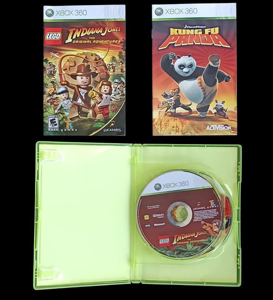 Lego Indiana Jones & Kung Fu Panda Xbox 360 *excellent* complete Carousel 1