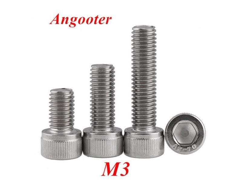 50pcs Thread M3 DIN912 Hexagon Socket Hex Head Cap Screw Screws Carousel 2