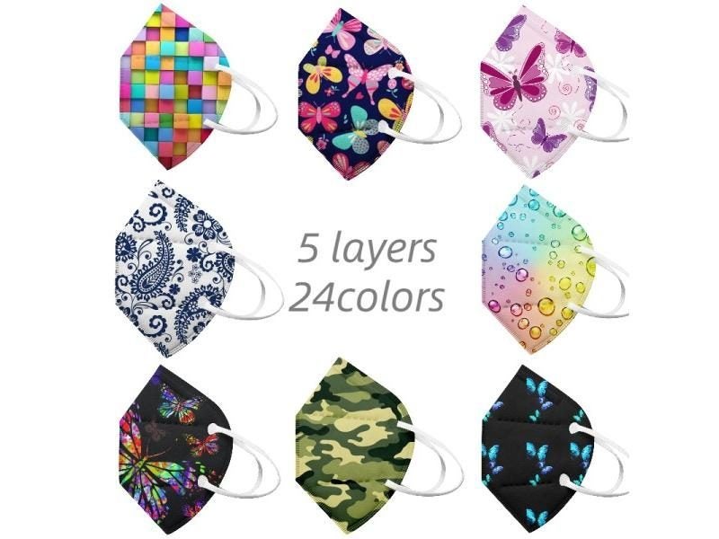 10PCS Audlts KN95 Masks Ffp2mask 5 Layers Mouth Mask Reusable KN95 Respirator Carousel 2
