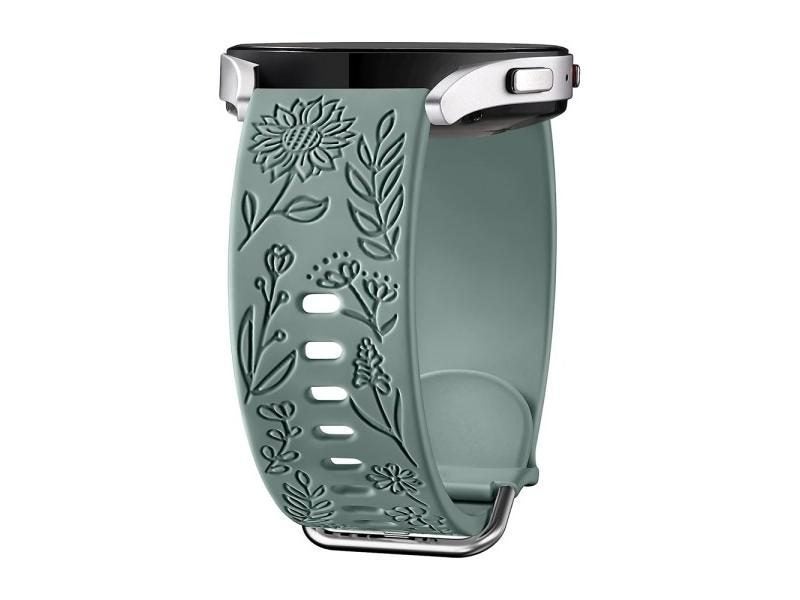 YAYUU 20mm Sunflower Engraved Bands For Samsung Galaxy Watch 5/Watch 4/Watch 6 Carousel 1