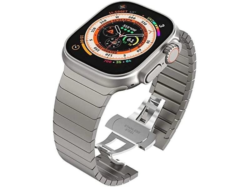 Stainless Steel Strap For Apple Watch Band 7 8 9 45mm 41mm 10 42mm 46mm Metal Carousel 2