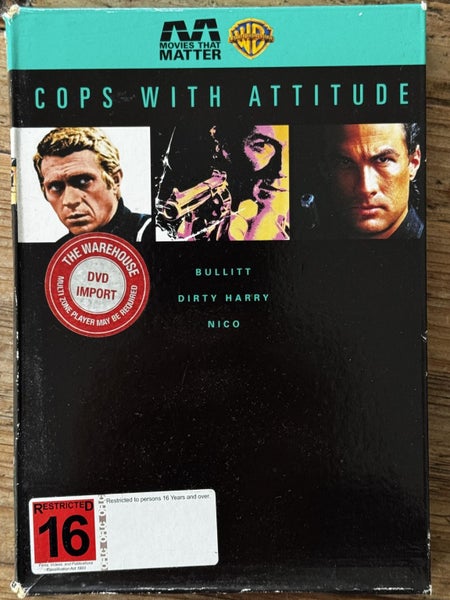 Cops With Attitude 3 Movie DVD Set Bullitt Dirty Harry Nico UK Import Carousel 2