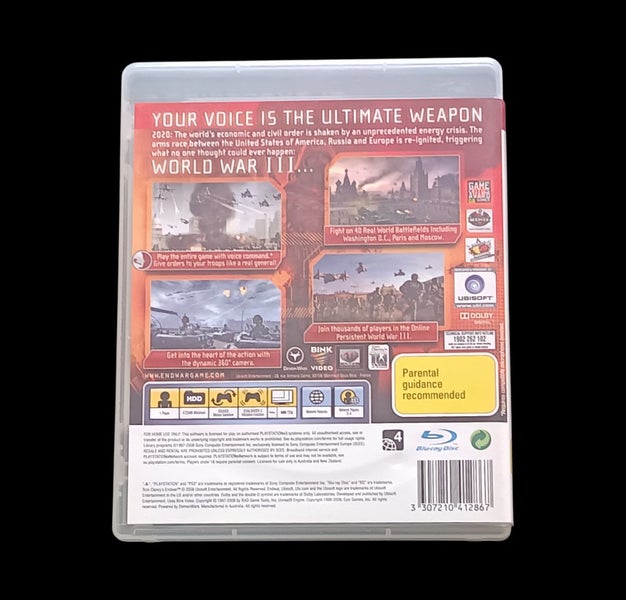 Tom Clancy's End War PS3 *excellent condition*complete Carousel 3