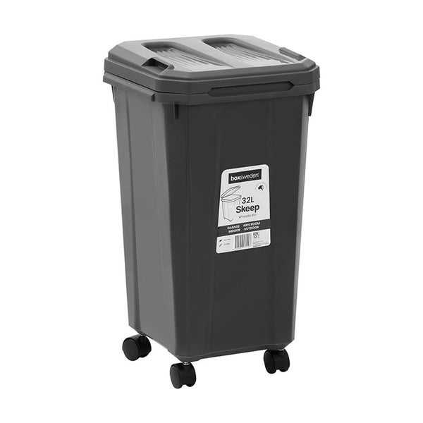 2x Boxsweden Skeep Indoor Oudoor Wheeled Wheelie Rubbish Bin 32L... Carousel 2