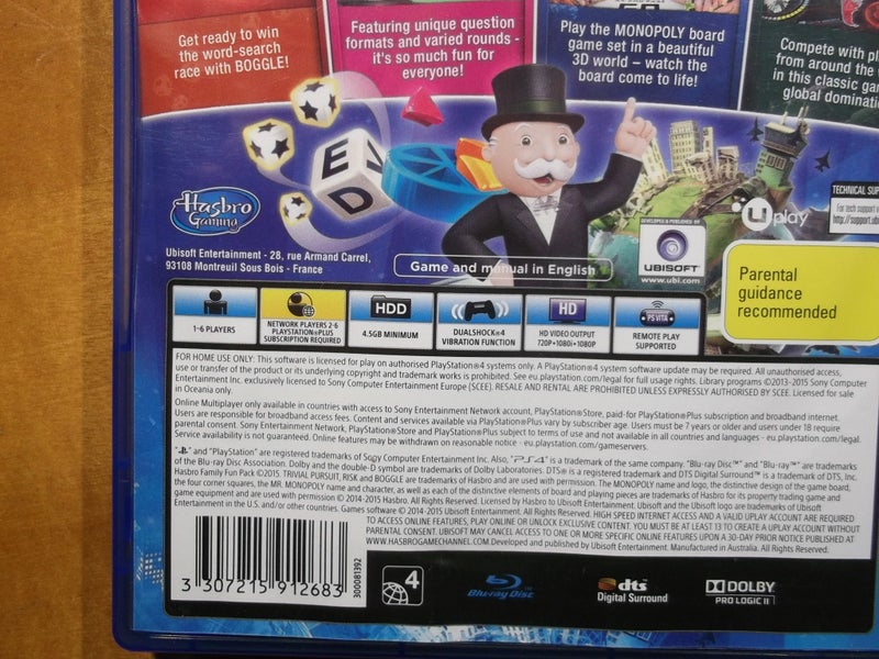 Hasbro Family Fun Pack - PS4 Game - Excellent Condition Carousel 4