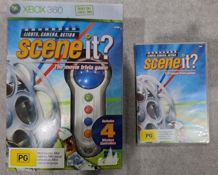 Scene it? The Movie Trivia Game and 4 Wireless controllers- Xbox 360 Carousel 1