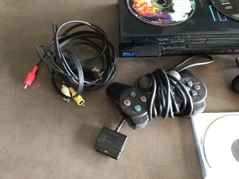 PlayStation Two Console, Controllers, Games, Cables and Card Carousel 2