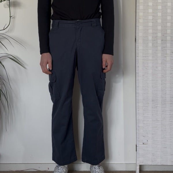 Dickies Men's Regular Straight Work Pants Size 34x32 | Cotton Blend | Navy